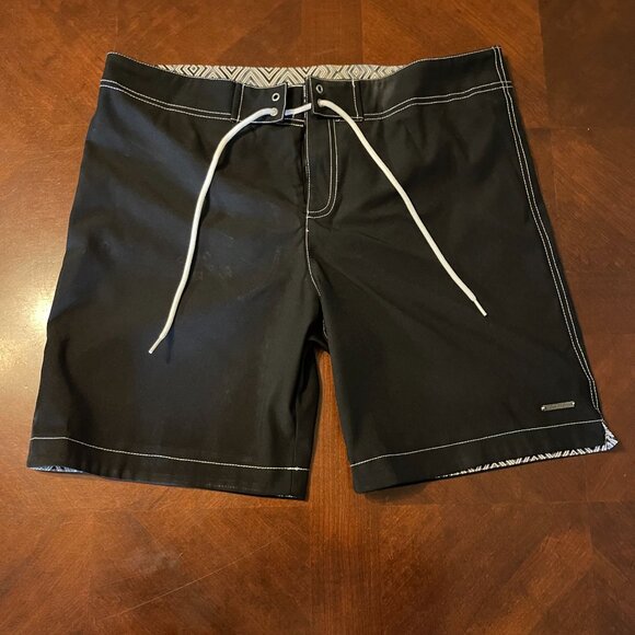 Parke & Ronen Black Swim Trunks Size 34 Drawstring Closure - Picture 8 of 16